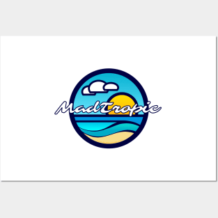 Beach Glass Logo - navy Posters and Art